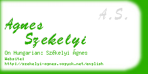 agnes szekelyi business card